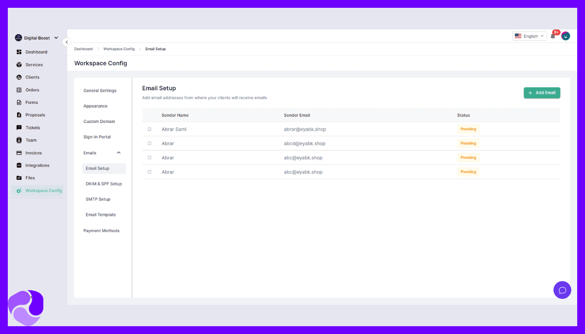 Agency Handy Email Customization