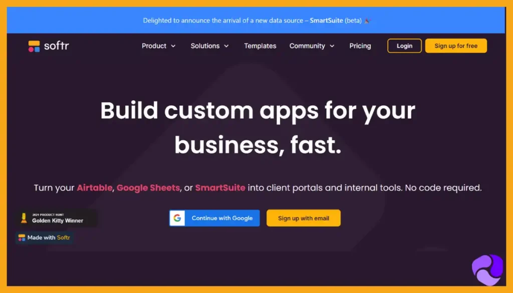 Softr HomePage