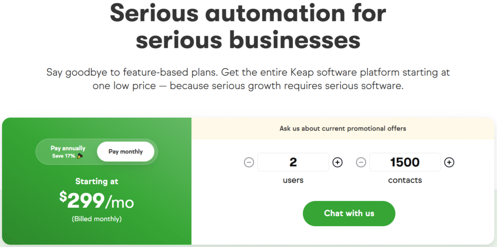 Keap Pricing
