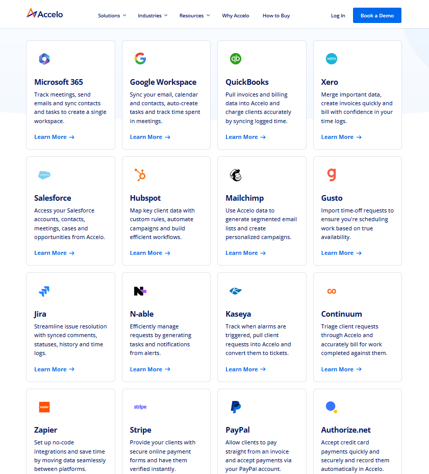 Accelo Integrations