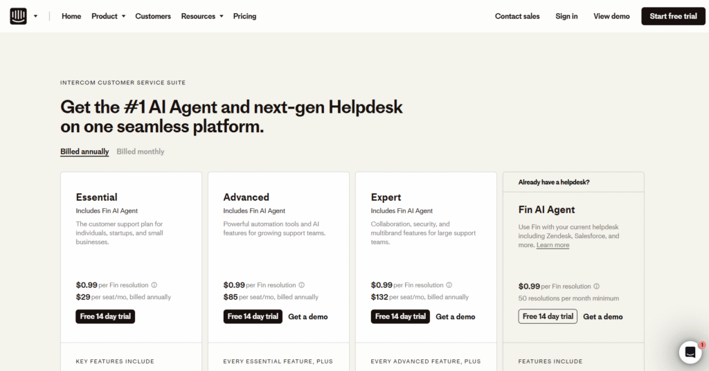 Intercom Pricing