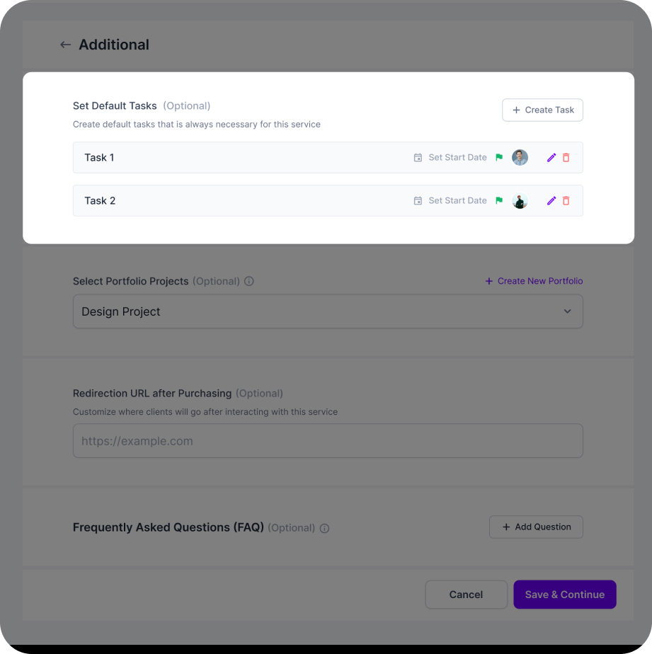 Default Tasks