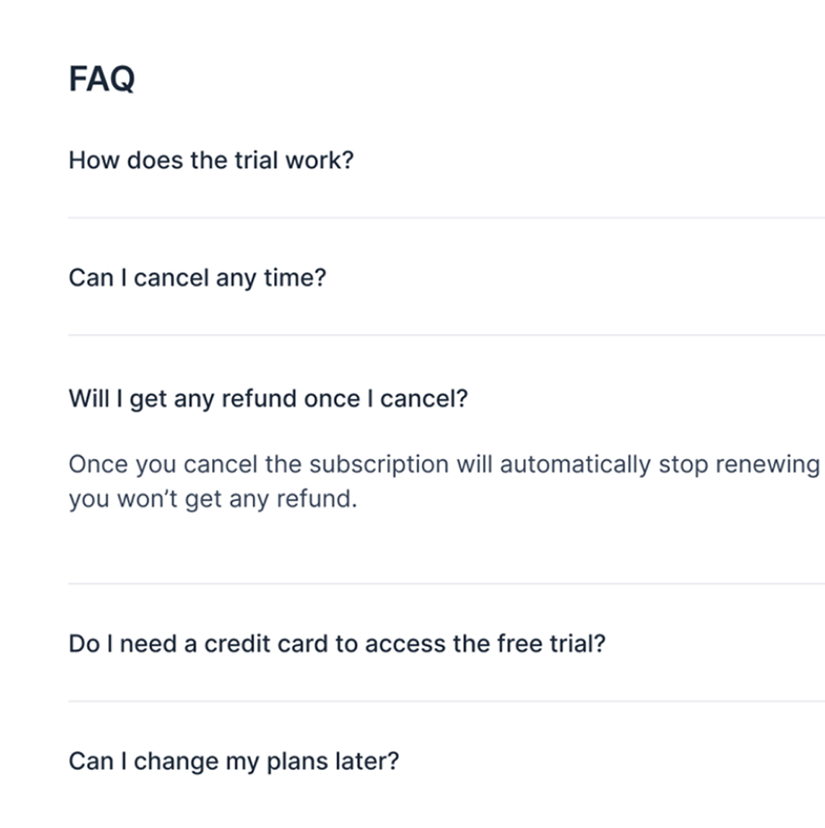 Built-In FAQs