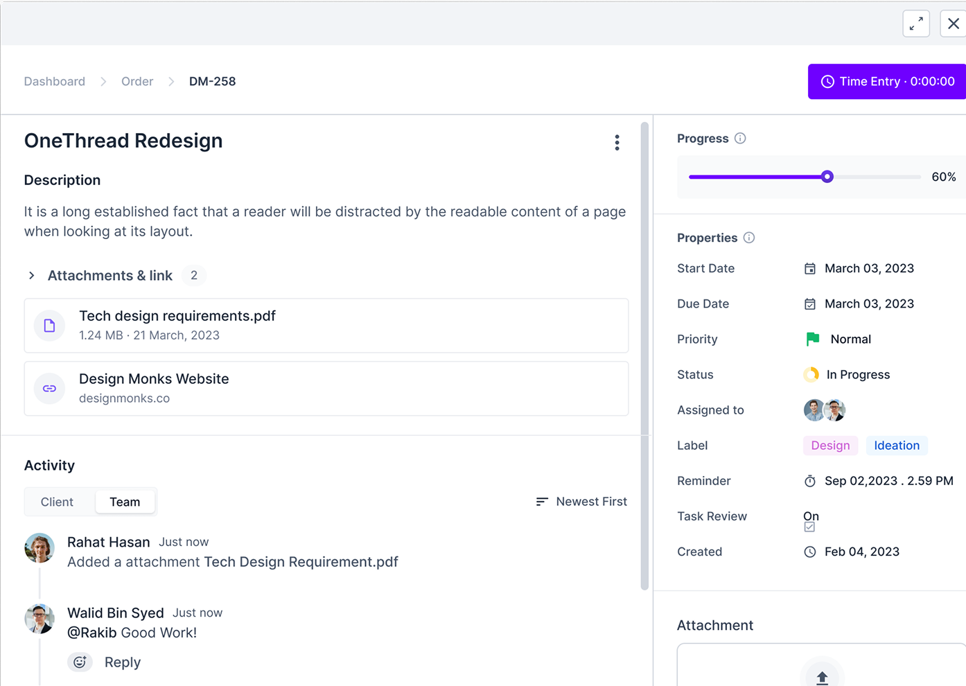 Agency Handy task details