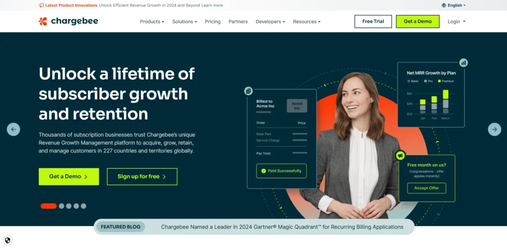 Chargebee Homepage