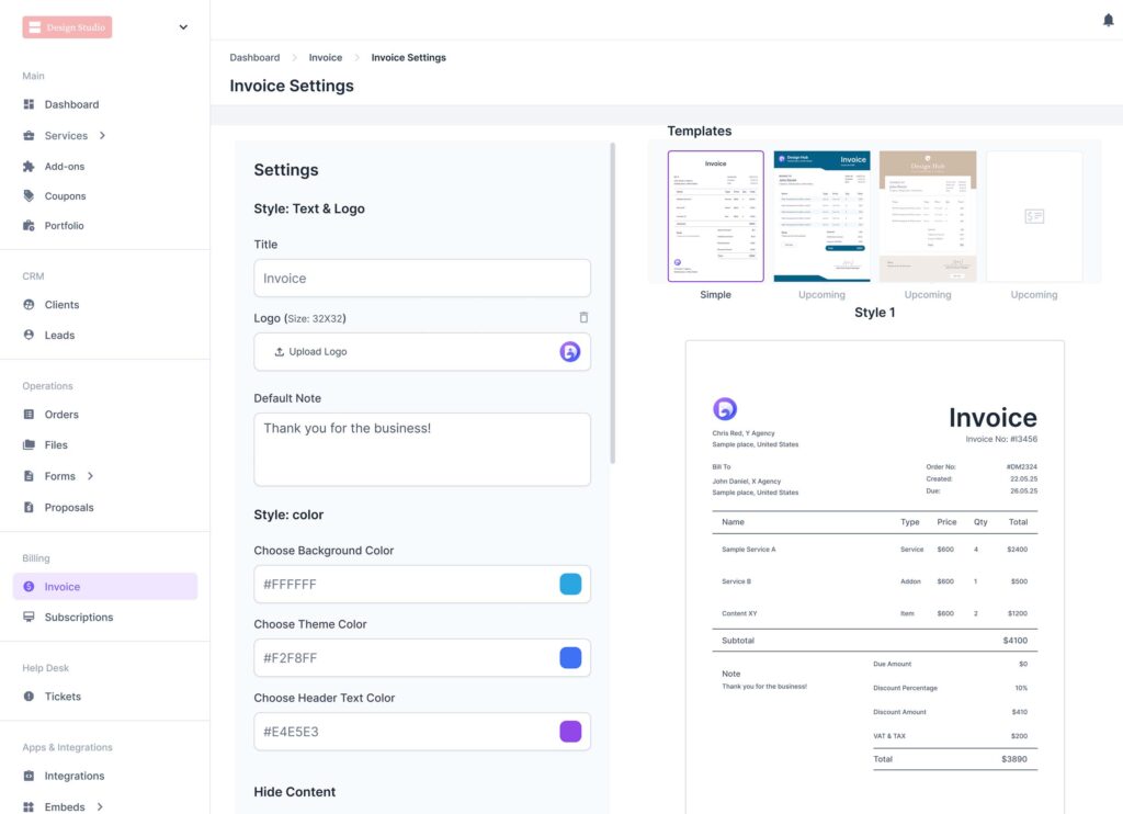 Agency Handy Invoice