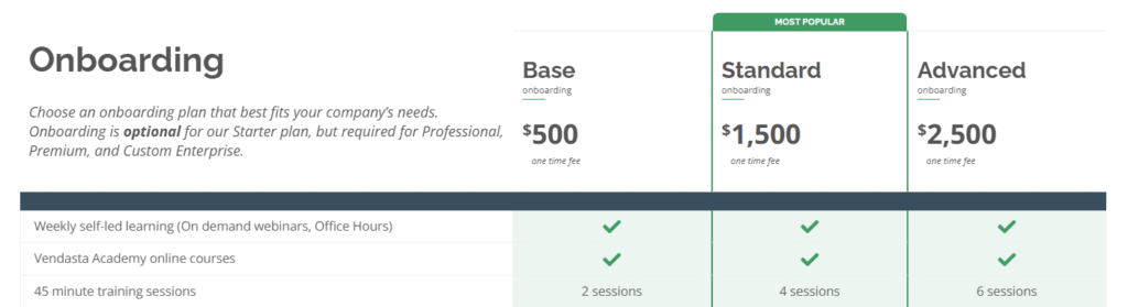 Onboarding Fees