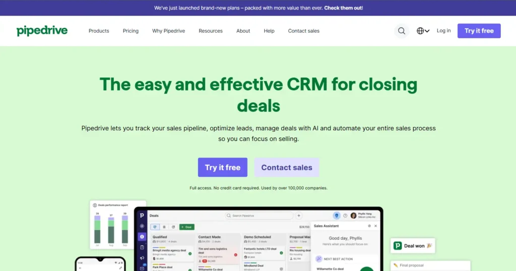 Pipedrive Homepage