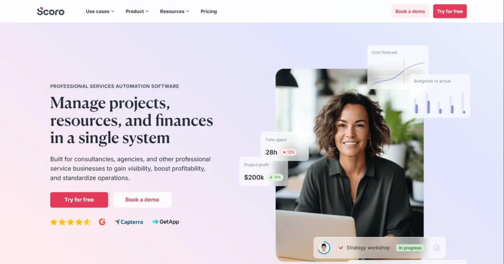 Scoro Homepage