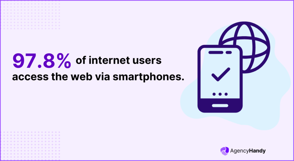 97 8 of internet users access the web via smartphones