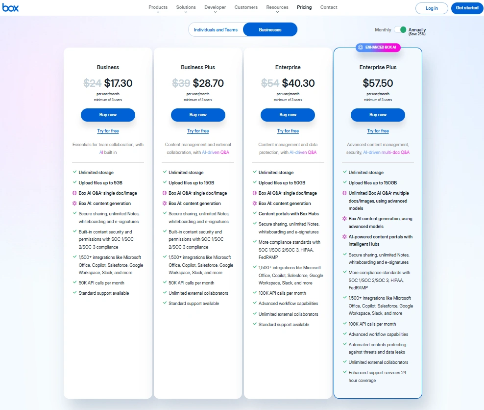 Box Pricing