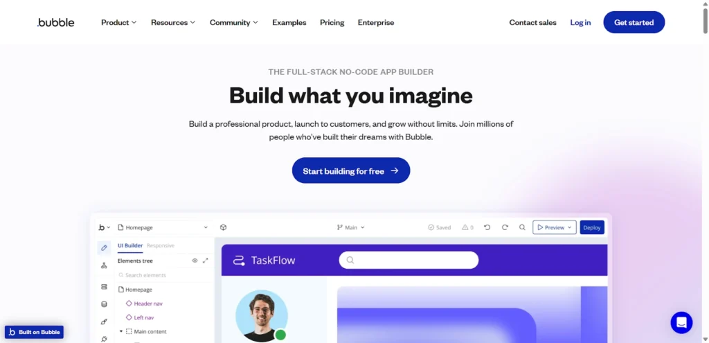 Bubble Homepage