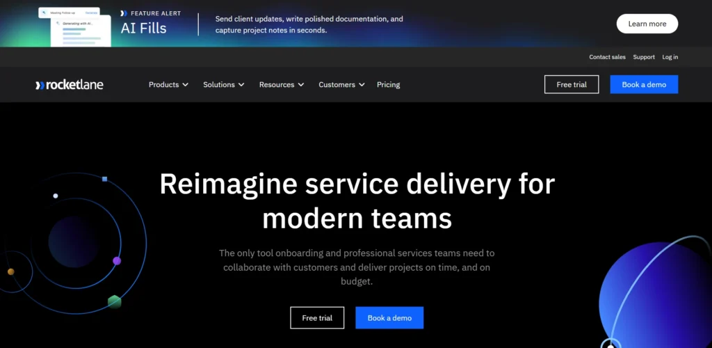 Rocketlane Homepage