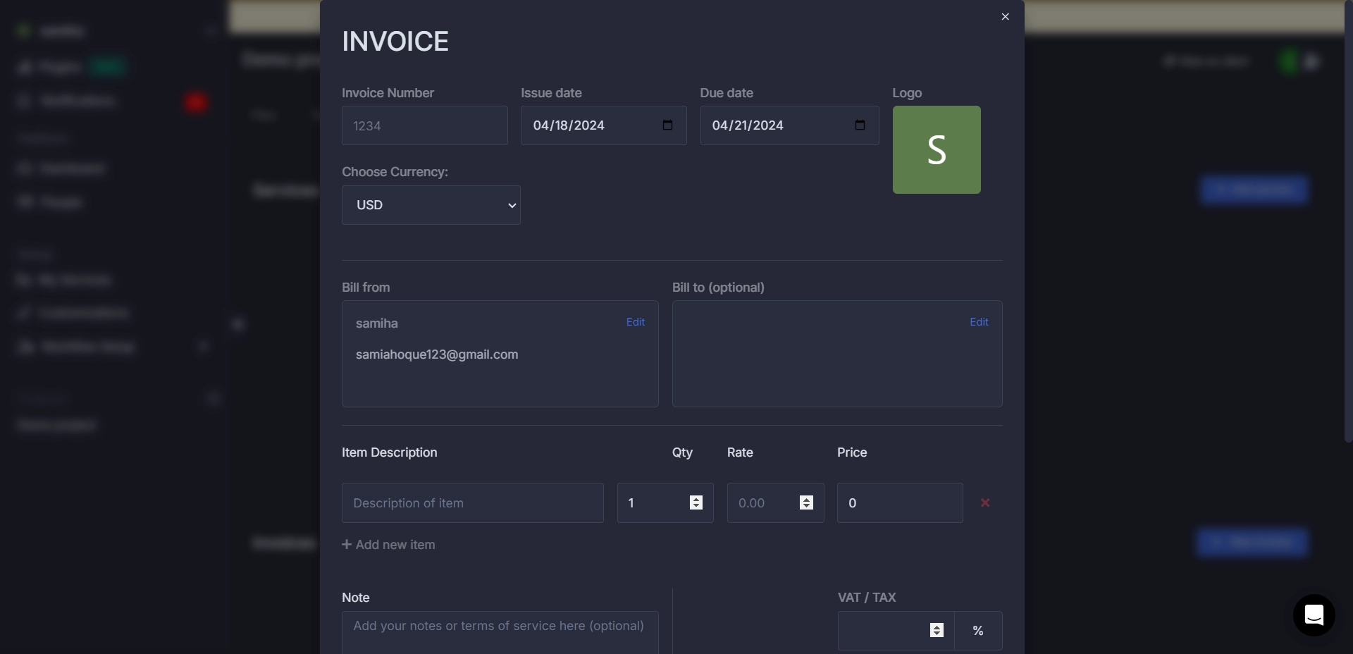 Queue Invoice