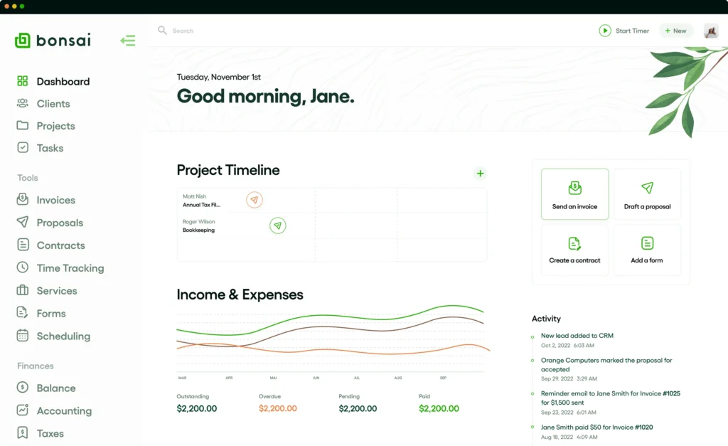 Bonsai Project Management
