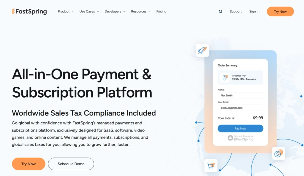 FastSpring Homepage