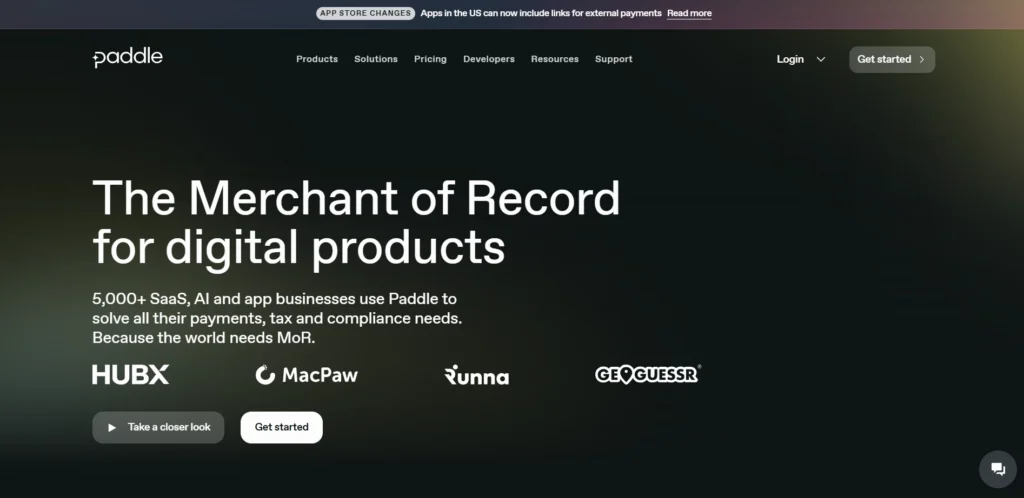 Paddle Homepage