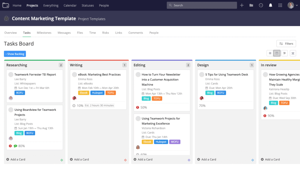 Teamwork Kanban
