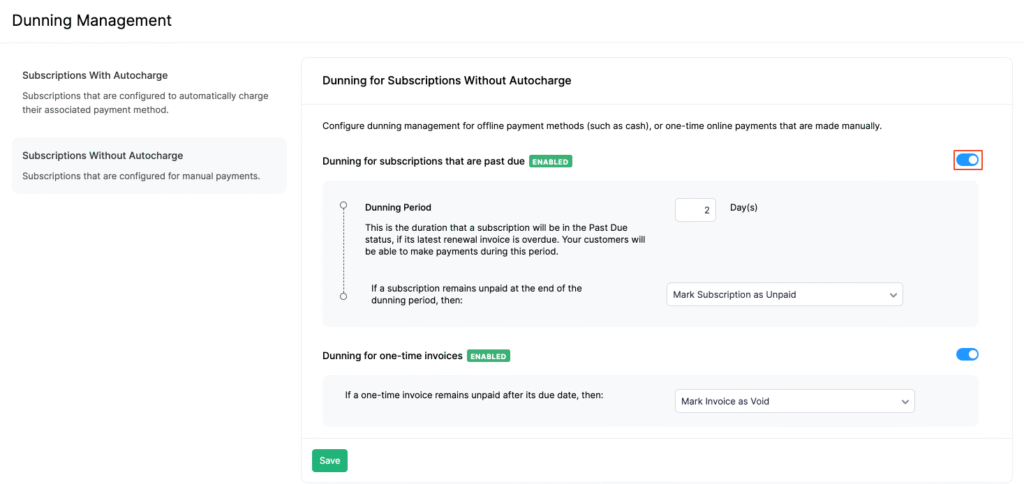 Zoho Billing Dunning Management